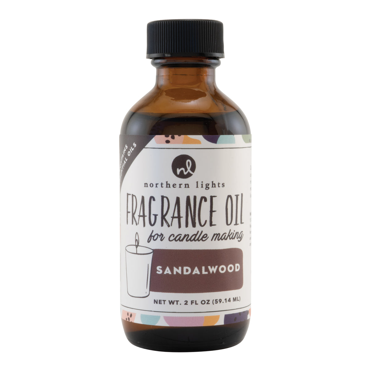 Fragrance Oil 2oz Glass Bottle - Sandalwood – Northern Lights Candles
