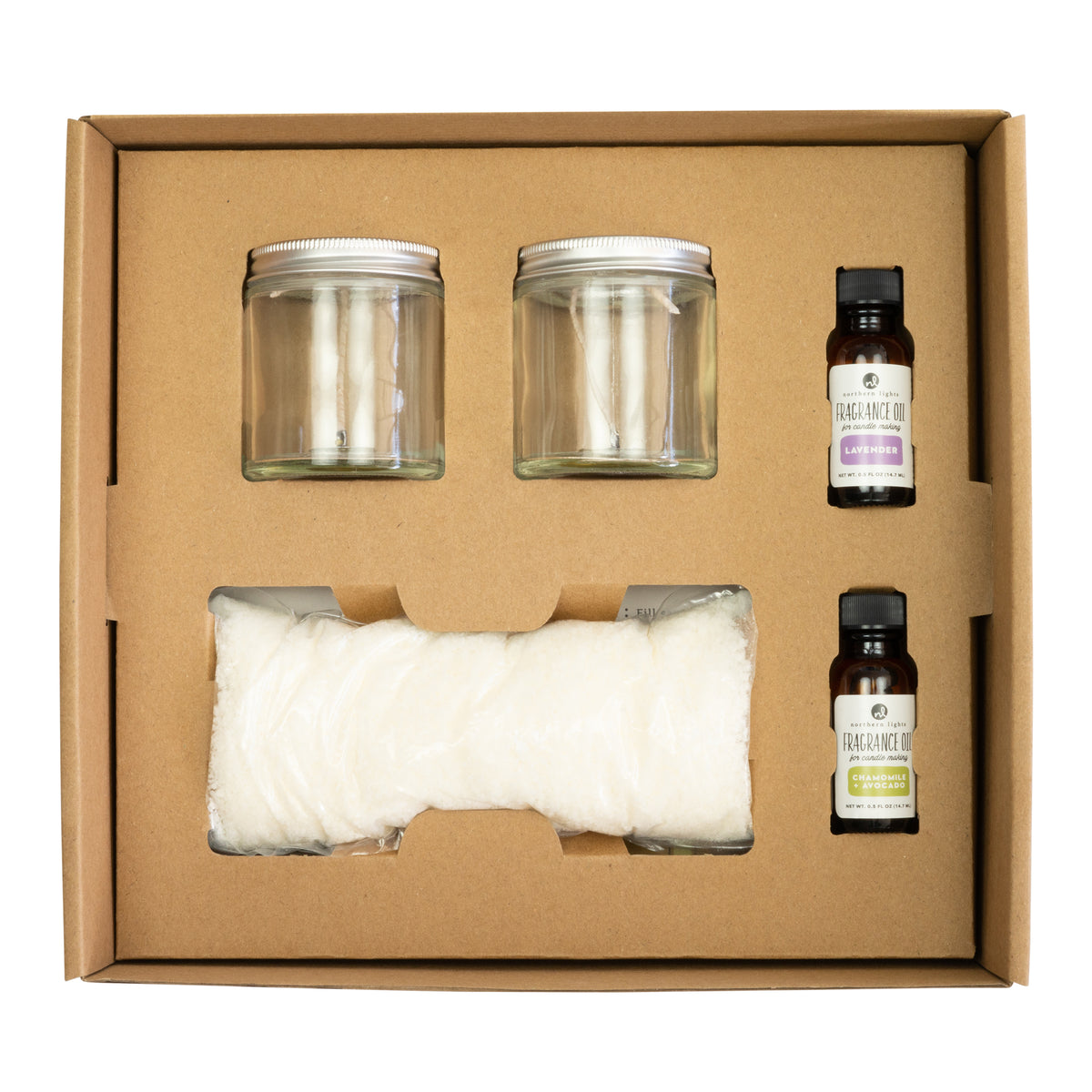 Candle Making Kit - 2pc 3oz Glass Jar Candles – Northern Lights
