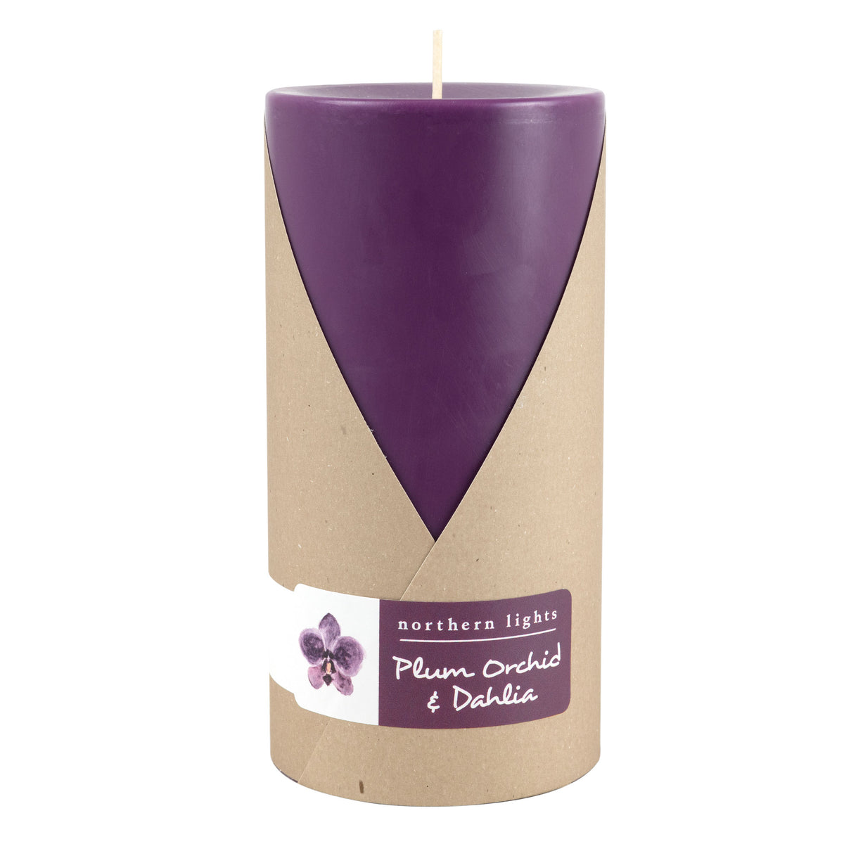 3x6 Pillar - Plum Orchid & Dahlia – Northern Lights Candles