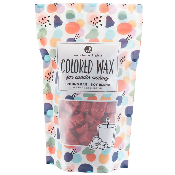 Unfragranced Wax Chips 1lb Bag - Red