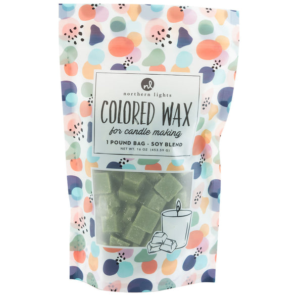 Unfragranced Wax Chips 1lb Bag - Sage Green