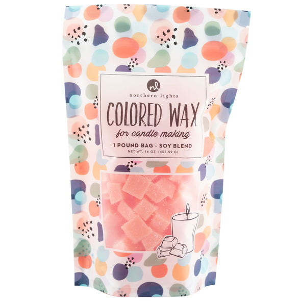 Unfragranced Wax Chips 1lb Bag - Coral