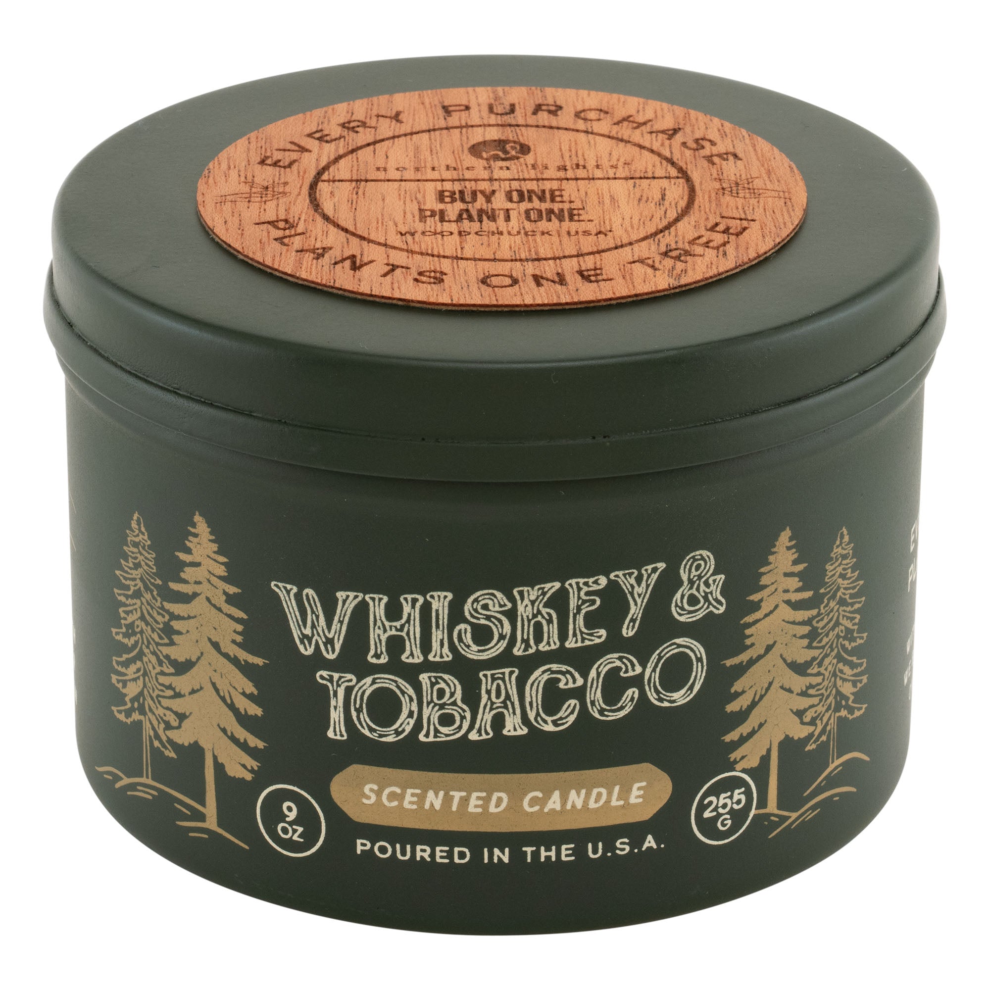 whiskey tobacco candle & Sweet Chicago Co Coconut Wax Blend3.75 in x 2.5 in Parlour of Secrets |A Whiskey