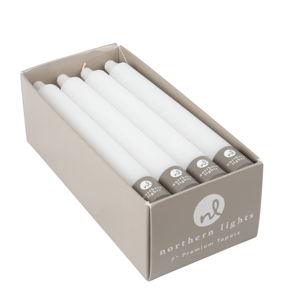 7" Tapers 12pk - Pure White