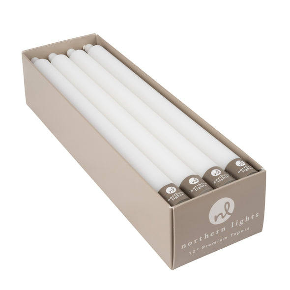 12" Tapers 12pk - Pure White