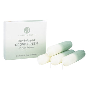 Mindful Moments 4" 4pk Taper Refill - Grove Green