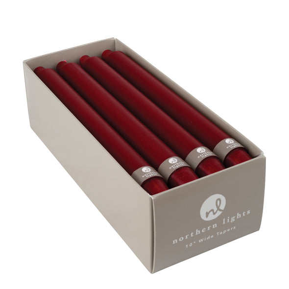 10" Tapers 12pk - Crimson