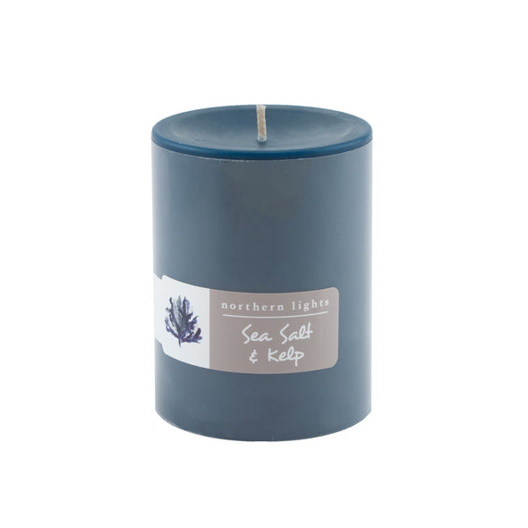 Northern Lights Candles / 3x4 Pillar - Sea Salt & Kelp