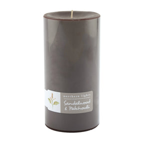 Northern Lights Candles / 3x6 Pillar - Sandalwood & Patchouli