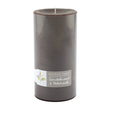 Northern Lights Candles / 3x6 Pillar - Sandalwood & Patchouli