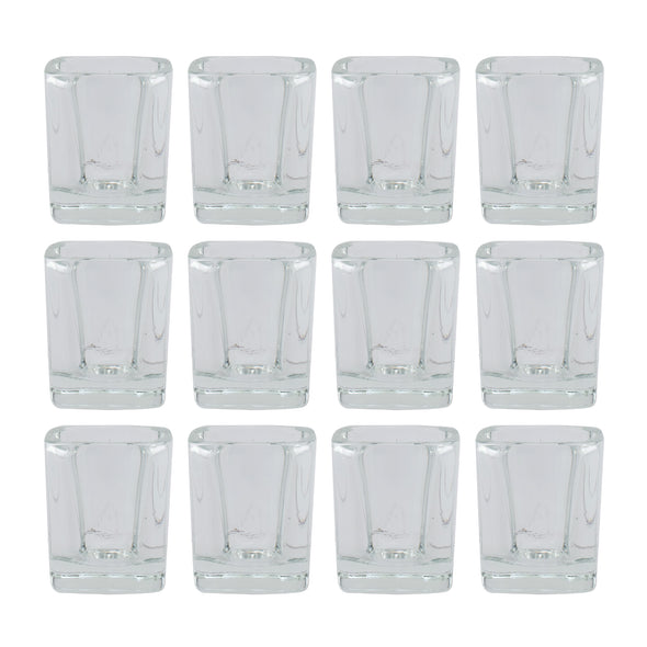 Northern Lights Candles / Square Votive & Tealight Holder (12 Pack)