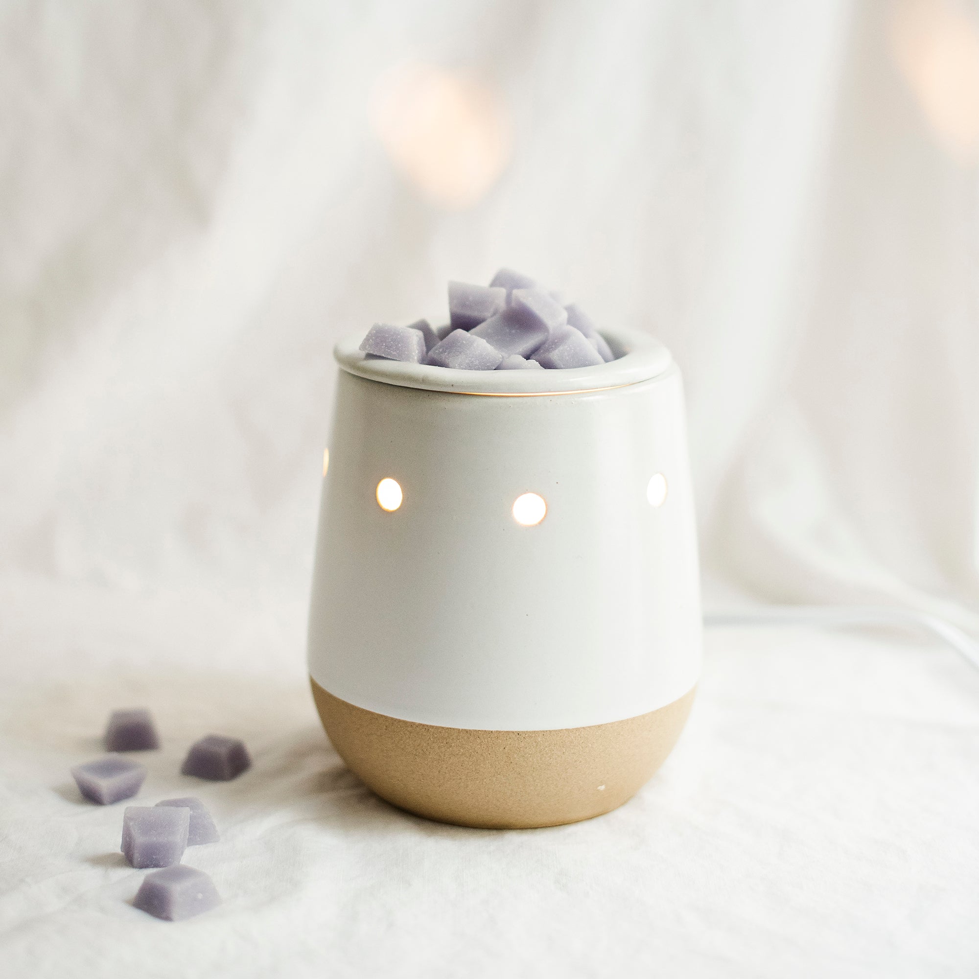 Marble Electric Wax Melts Warmer with Timer & Light - Wax Warmers